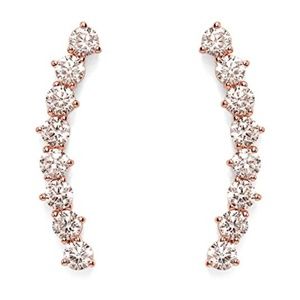 14K Gold Plated Simulated Diamond Ear Crawler
